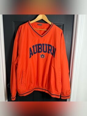Pro Edge Auburn Football Orange Pullover Sweatshirt with Navy Trim